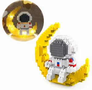 Finger Rock Astronaut Mini Building Sets for Adults, Micro Blocks Cool Small Toys Building Kit, Coolest Gifts for Teen 12  Boys Girls to Build - Compatible with Nano(388 PCS)