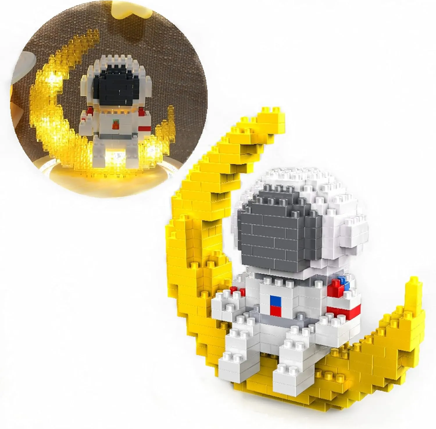 Finger Rock Astronaut Mini Building Sets for Adults, Micro Blocks Cool Small Toys Building Kit, Coolest Gifts for Teen 12  Boys Girls to Build - Compatible with Nano(388 PCS)
