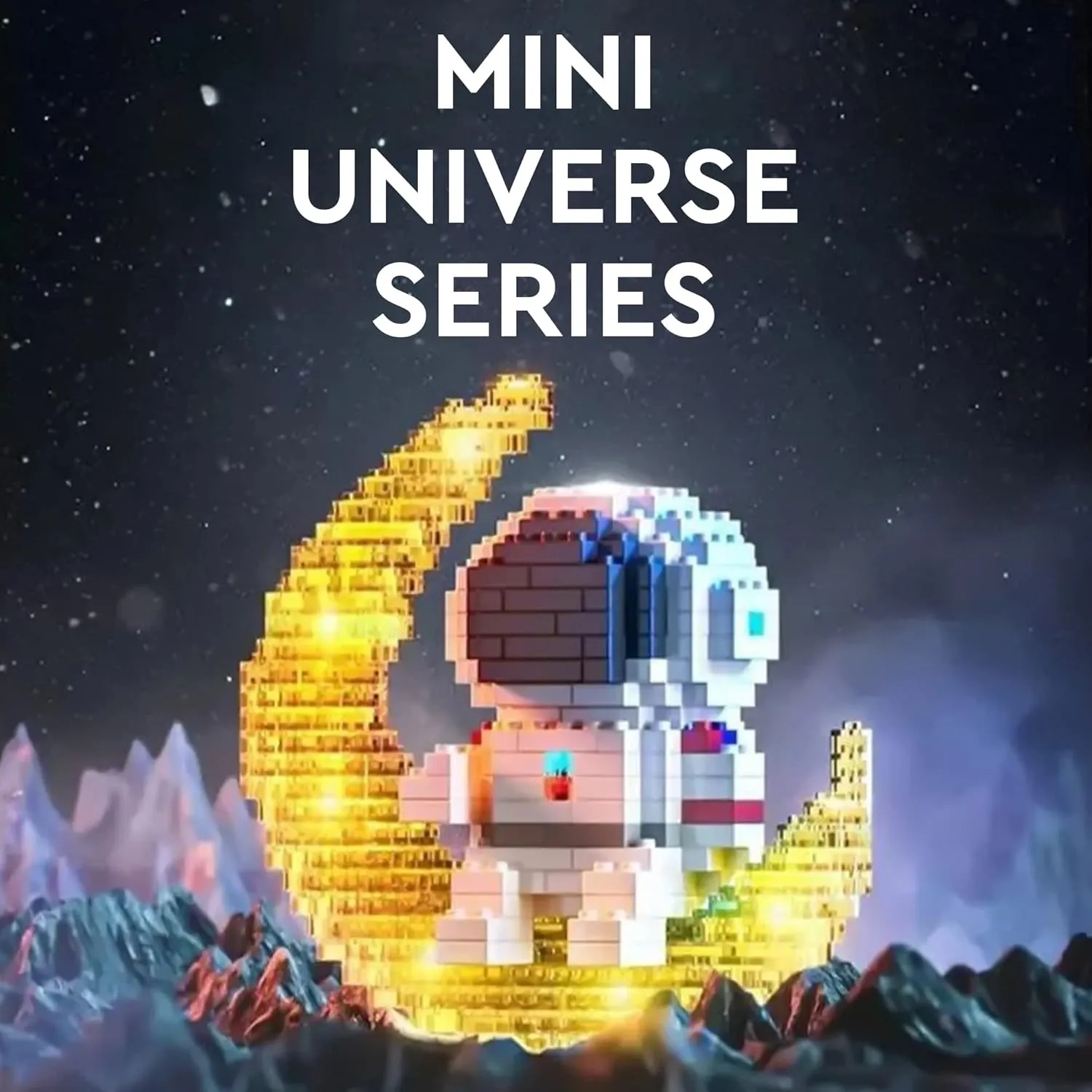 Finger Rock Astronaut Mini Building Sets for Adults, Micro Blocks Cool Small Toys Building Kit, Coolest Gifts for Teen 12  Boys Girls to Build - Compatible with Nano(388 PCS)
