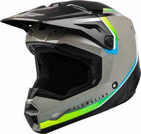 Fly Racing 2023 Adult Kinetic Vision Helmet (Grey/Black, X-Large)