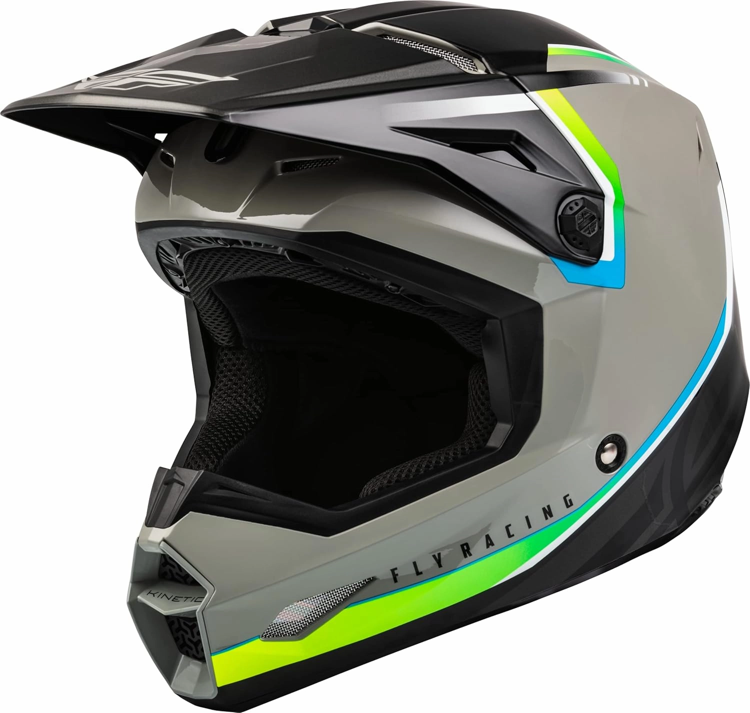 Fly Racing 2023 Adult Kinetic Vision Helmet (Grey/Black, X-Large)