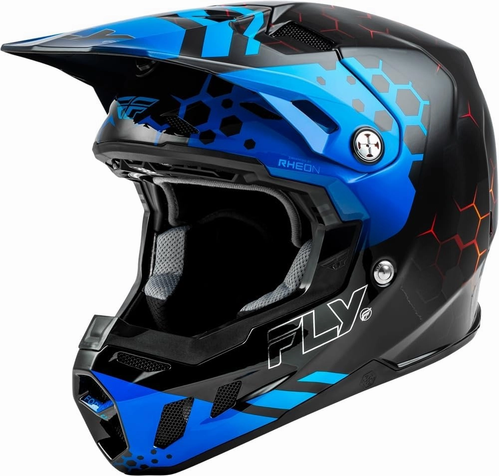 Fly Racing 73-4330L Formula Cc Tektonic Helmet Black/Blue/Red Lg