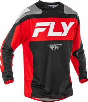 Fly Racing Men's F-16 Jersey (Black/Red/White, Large)