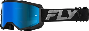 Fly Racing Zone MX ATV Off-Road Riding Goggle (Black/Black, Adult)