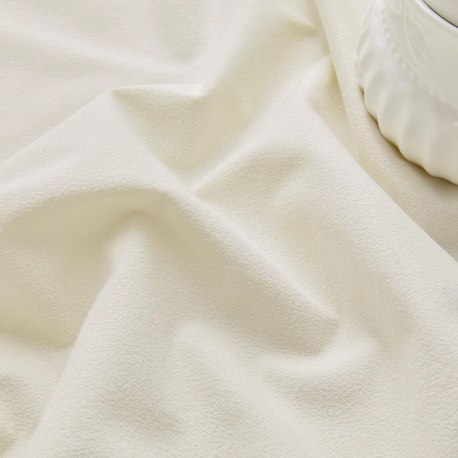FOLKSIDE Cream Ivory Ruffle Curtains 84 Inch Length 2 Panels Set for Living Room Bedroom Shabby Chic Drapes Rod Pocket Light Reducing Window Curtains for Kids Girls Nursery Room Backdrop Decor, 52x84