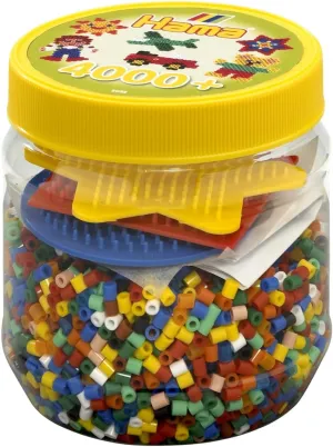 Fuse Beads 4,000 Beads and Pegboard Tub - Creative Craft Set for Kids, Arts & Crafts