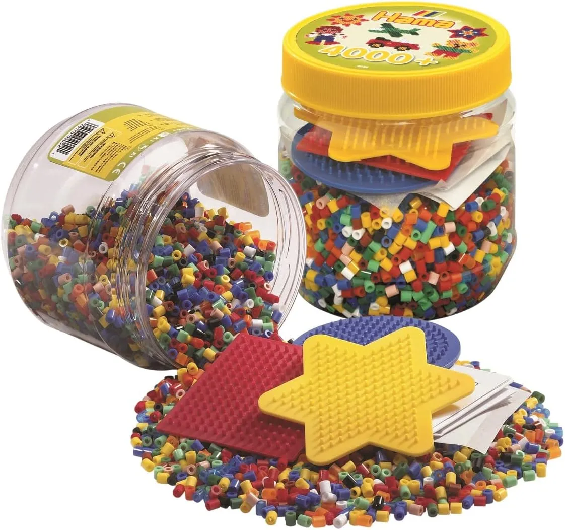 Fuse Beads 4,000 Beads and Pegboard Tub - Creative Craft Set for Kids, Arts & Crafts