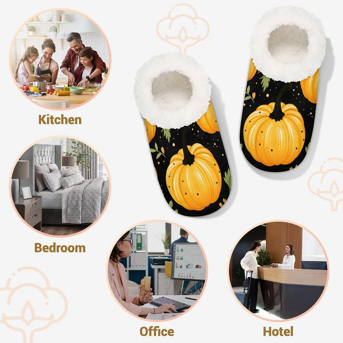 Fuzzy Slippers for Women Non-Slip Home Slippers Warm Indoor Bedroom Slippers Fluffy Women's Slippers Cozy Gift for Home Travel