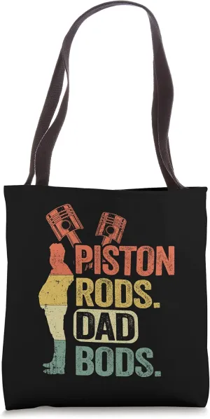 Garage Vintage Mechanic Daddy Piston Rods And Dad Bods Tote Bag