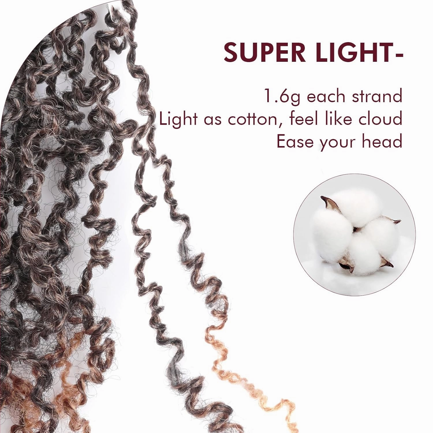 GIX Yanky Twist Crochet Hair - 10 Inch 8 Packs (240 Strands) Ombre Brown Pre-twisted Fluffy Spring Mini Twist Short Passion Twist, Pre-Looped Crochet Braids Braiding Hair (10 Inch, T30-8P)