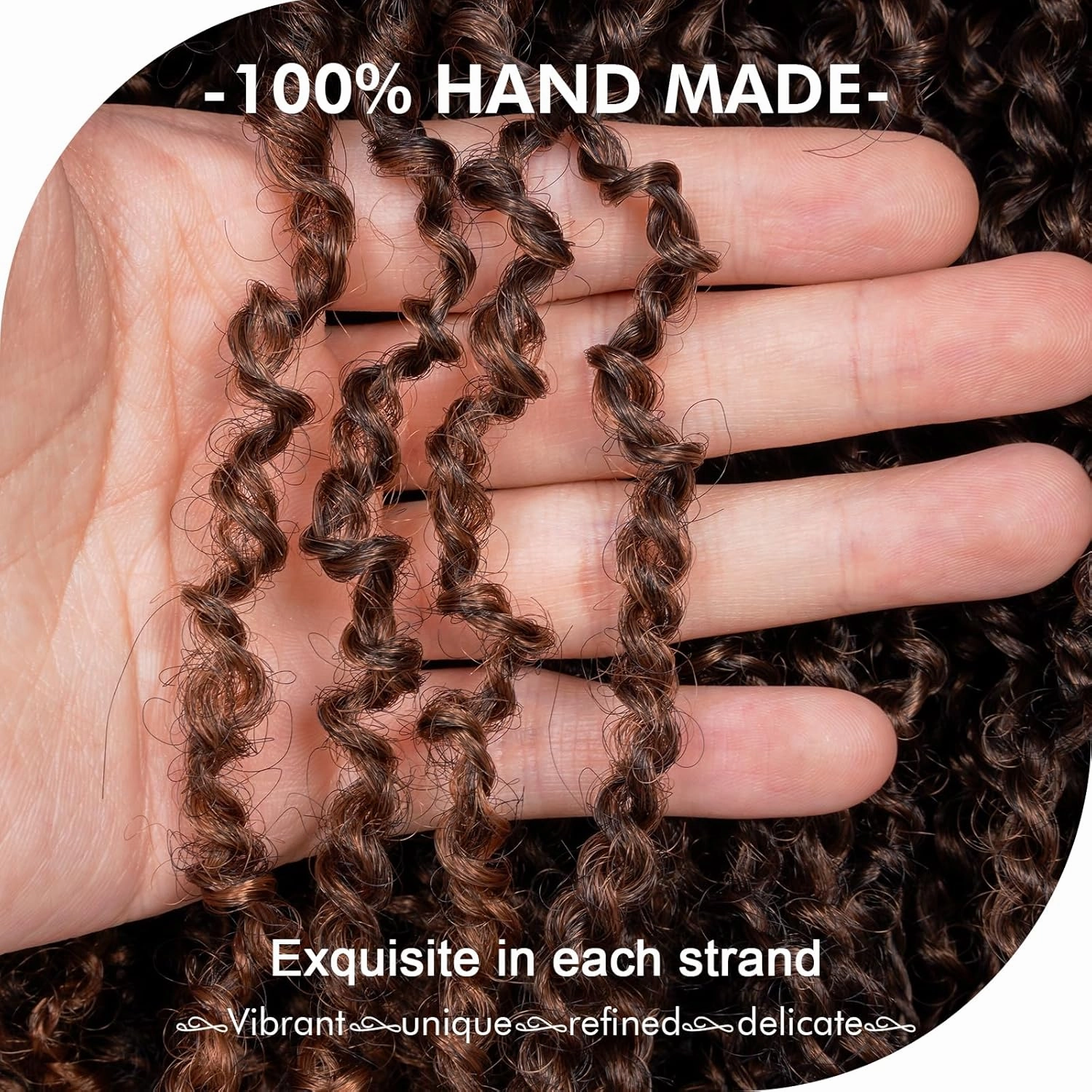 GIX Yanky Twist Crochet Hair - 10 Inch 8 Packs (240 Strands) Ombre Brown Pre-twisted Fluffy Spring Mini Twist Short Passion Twist, Pre-Looped Crochet Braids Braiding Hair (10 Inch, T30-8P)