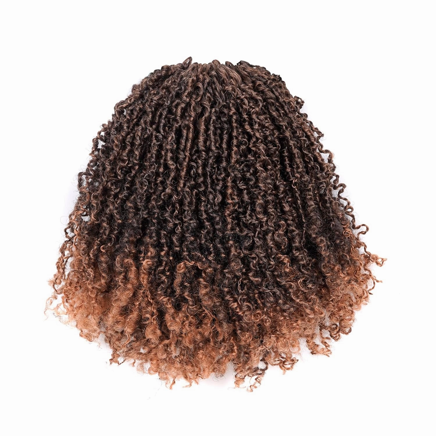 GIX Yanky Twist Crochet Hair - 10 Inch 8 Packs (240 Strands) Ombre Brown Pre-twisted Fluffy Spring Mini Twist Short Passion Twist, Pre-Looped Crochet Braids Braiding Hair (10 Inch, T30-8P)