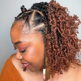 GIX Yanky Twist Crochet Hair - 10 Inch 8 Packs (60 Strands) Ombre Brown Pre-twisted Fluffy Spring Mini Twist Short Passion Twist, Pre-Looped Crochet Braids Braiding Hair (10 Inch, OT30-8P)