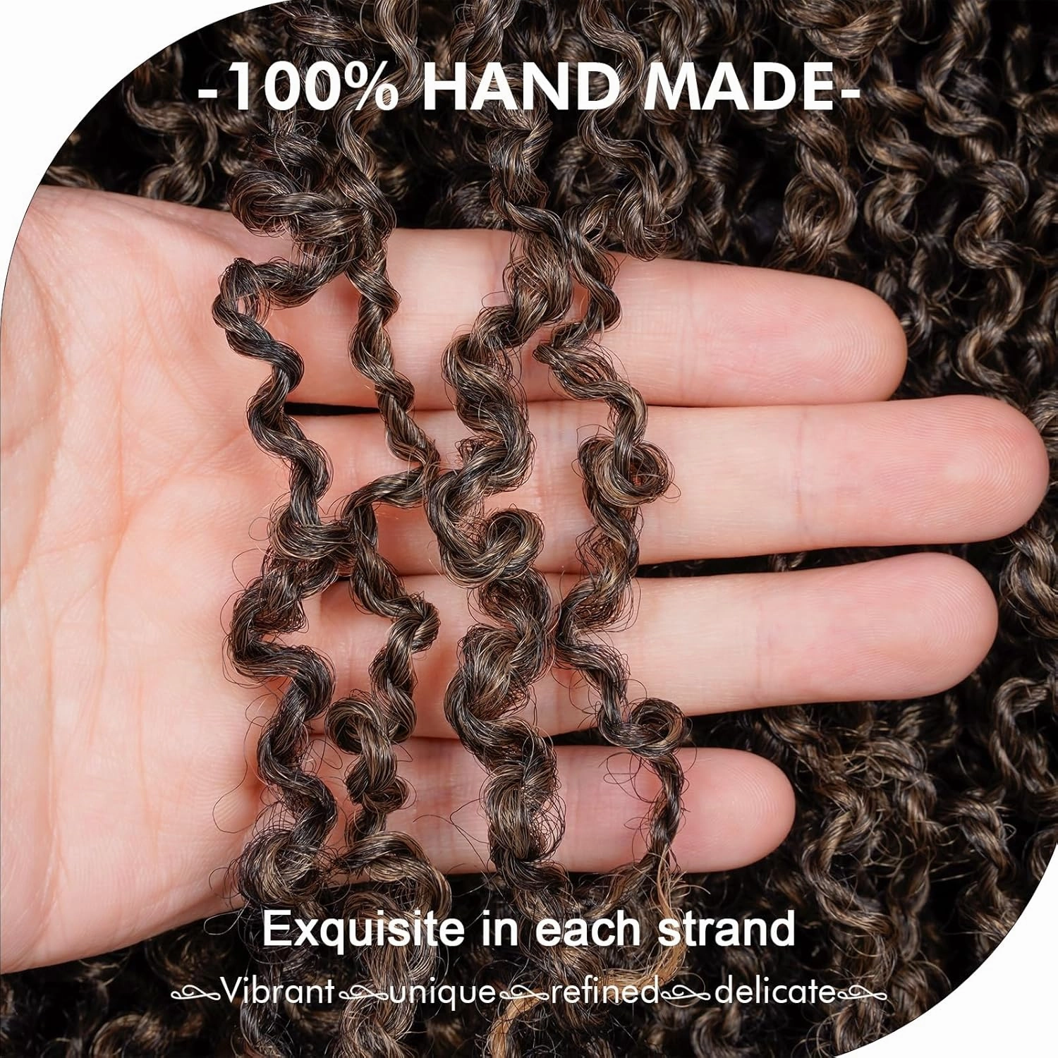 GIX Yanky Twist Crochet Hair - 6 Inch 2 Packs (30 Strands/Pcs) Ombre Blonde Pre-twisted Fluffy Spring Mini Twist Short Bob Passion Twist, Crochet Braids Braiding Hair (6 Inch, T27-2P)