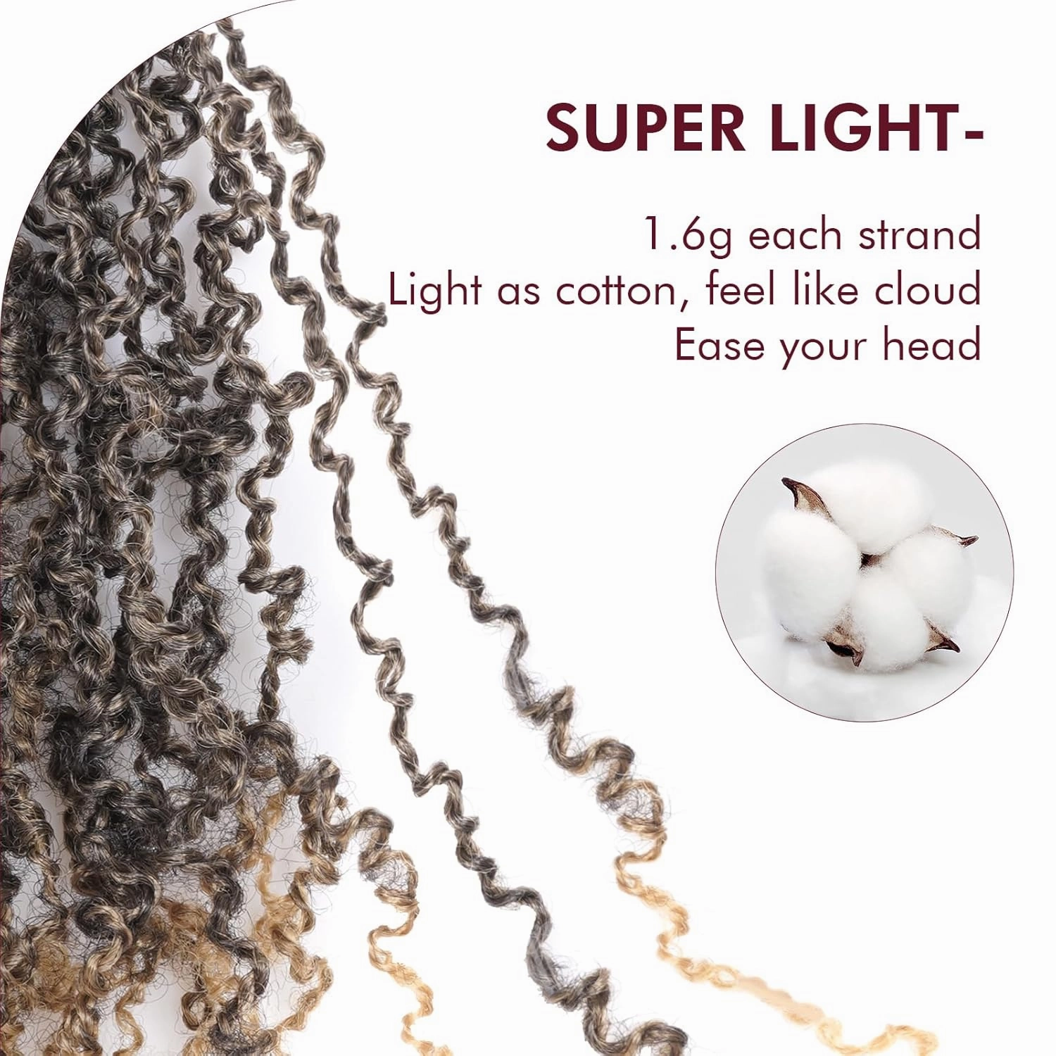 GIX Yanky Twist Crochet Hair - 6 Inch 2 Packs (30 Strands/Pcs) Ombre Blonde Pre-twisted Fluffy Spring Mini Twist Short Bob Passion Twist, Crochet Braids Braiding Hair (6 Inch, T27-2P)