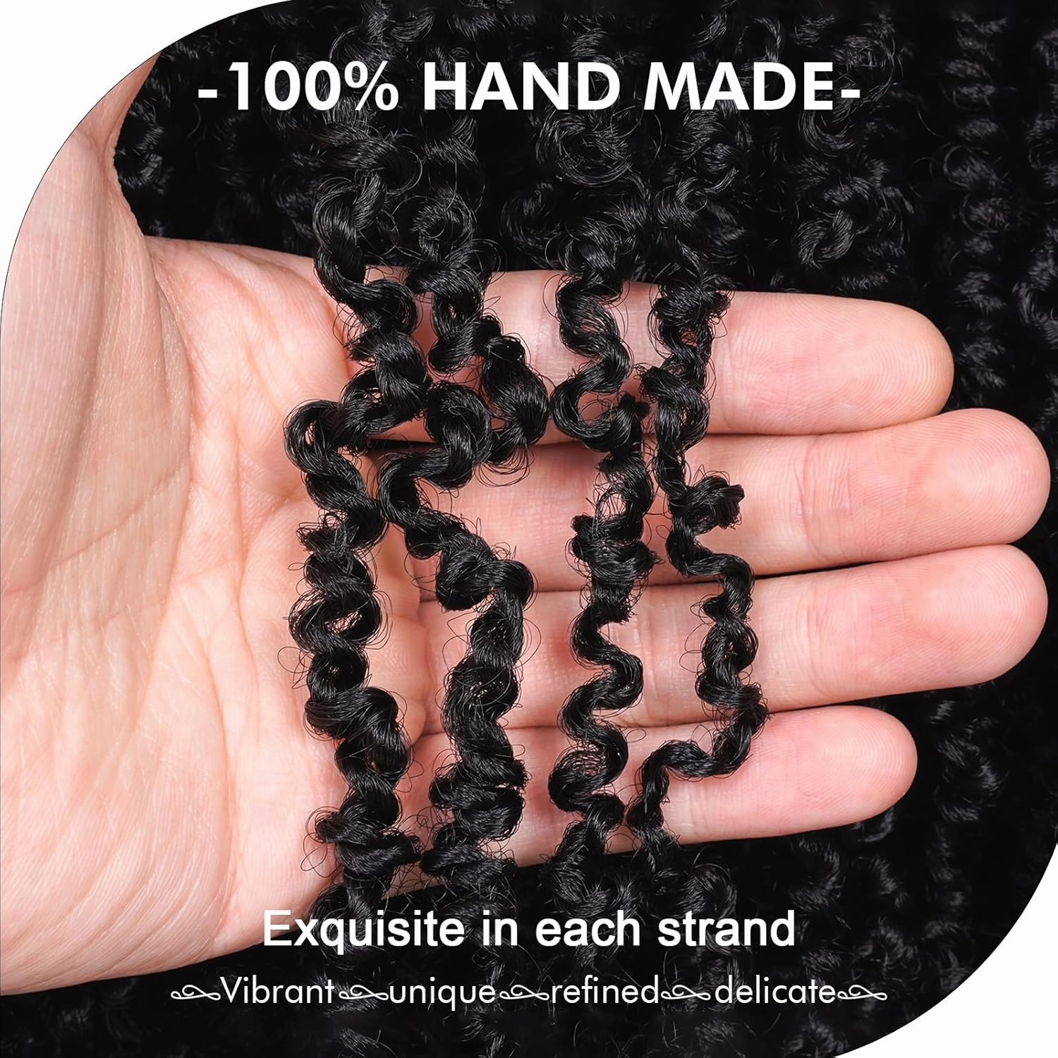 GIX Yanky Twist Crochet Hair - 8 Inch 8 Packs (240 Strands) Natural Black Pre-twisted Fluffy Spring Mini Twist Short Bob Passion Twist, Pre-Looped Crochet Braids Braiding Hair (8 Inch, 1B-8P)