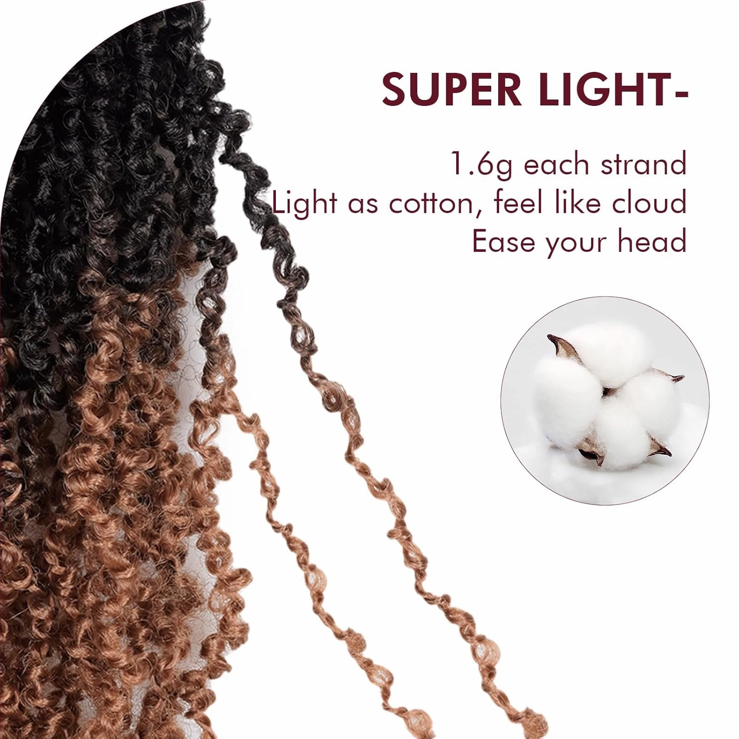 GIX Yanky Twist Crochet Hair - 8 Inch 8 Packs (240 Strands) Pre-twisted Fluffy Spring Mini Twist Short Passion Twist, Ombre Brown Pre-Looped Crochet Braids Braiding Hair (8 Inch, OT30-8P)