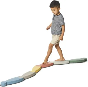 GONGE River Balance Course Set - 7 Elements for Gross Motor Skills Development, Multiple Path Creations - Safe and Sturdy - Ages 2 , Nordic