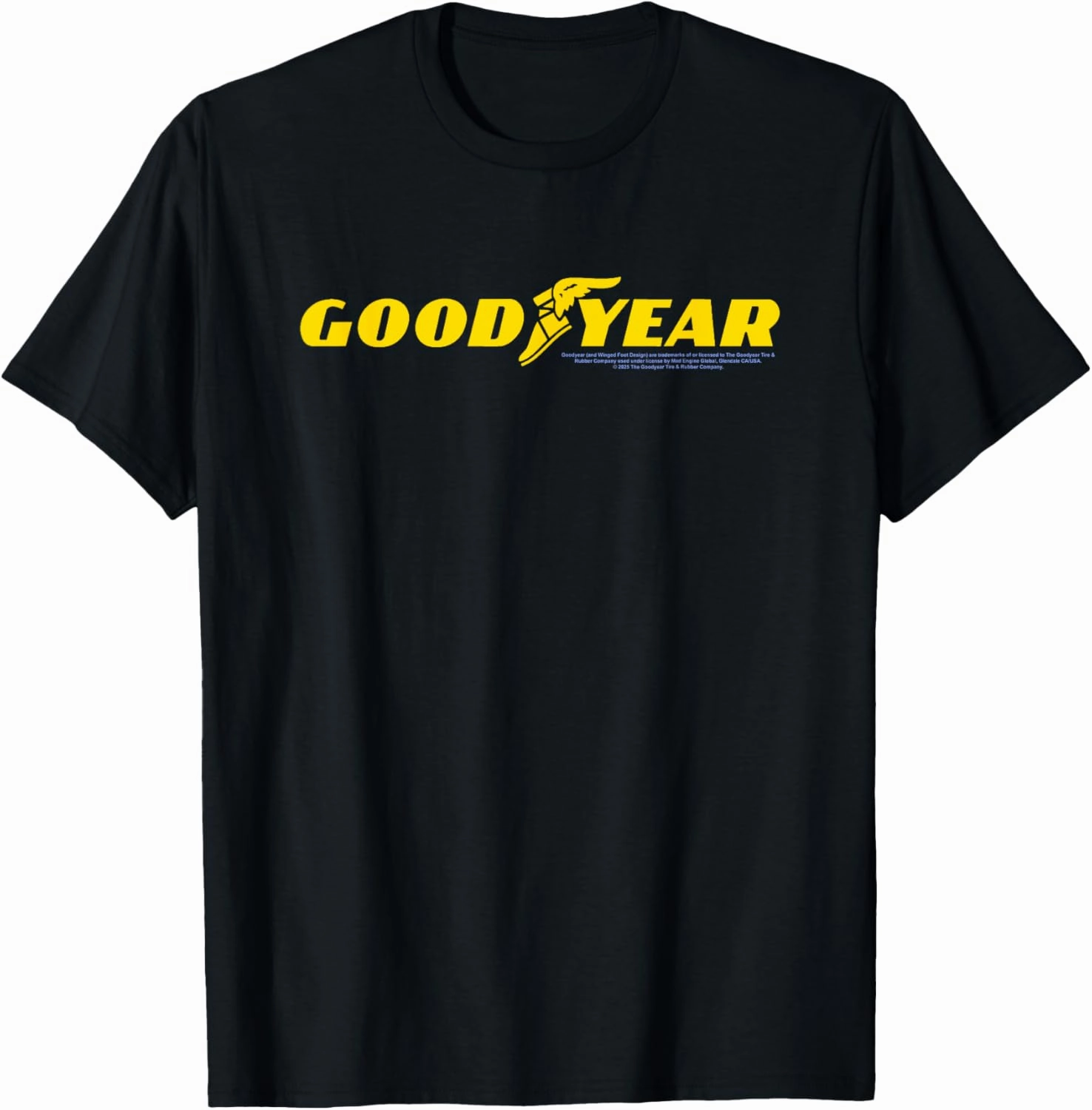 Goodyear Official Yellow Text Logo T-Shirt