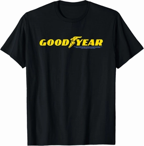 Goodyear Official Yellow Text Logo T-Shirt