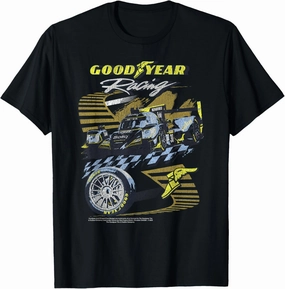 Goodyear Racing Eagle Tires Race Car Logo Distressed T-Shirt