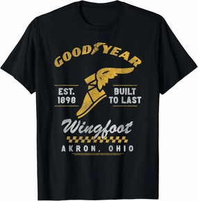Goodyear Wingfoot Est. 1898 Built To Last Logo Distressed T-Shirt