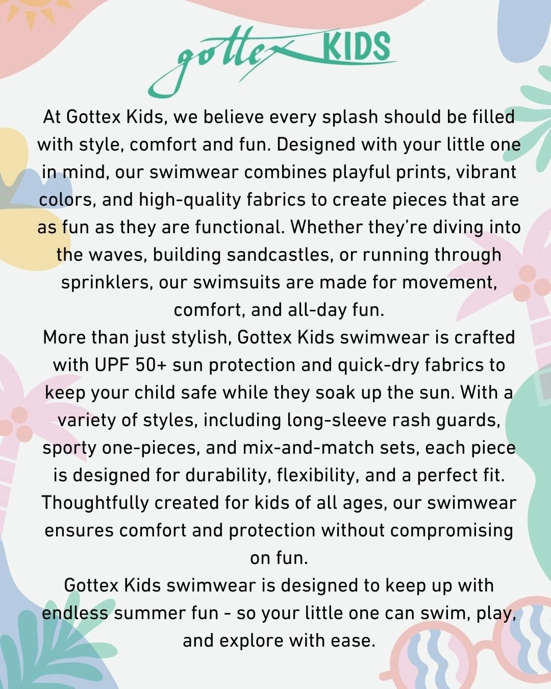 Gottex Kids Racerback One Piece Swimsuit Chlorine Fade Resistant and Built-in UPF UV Protection