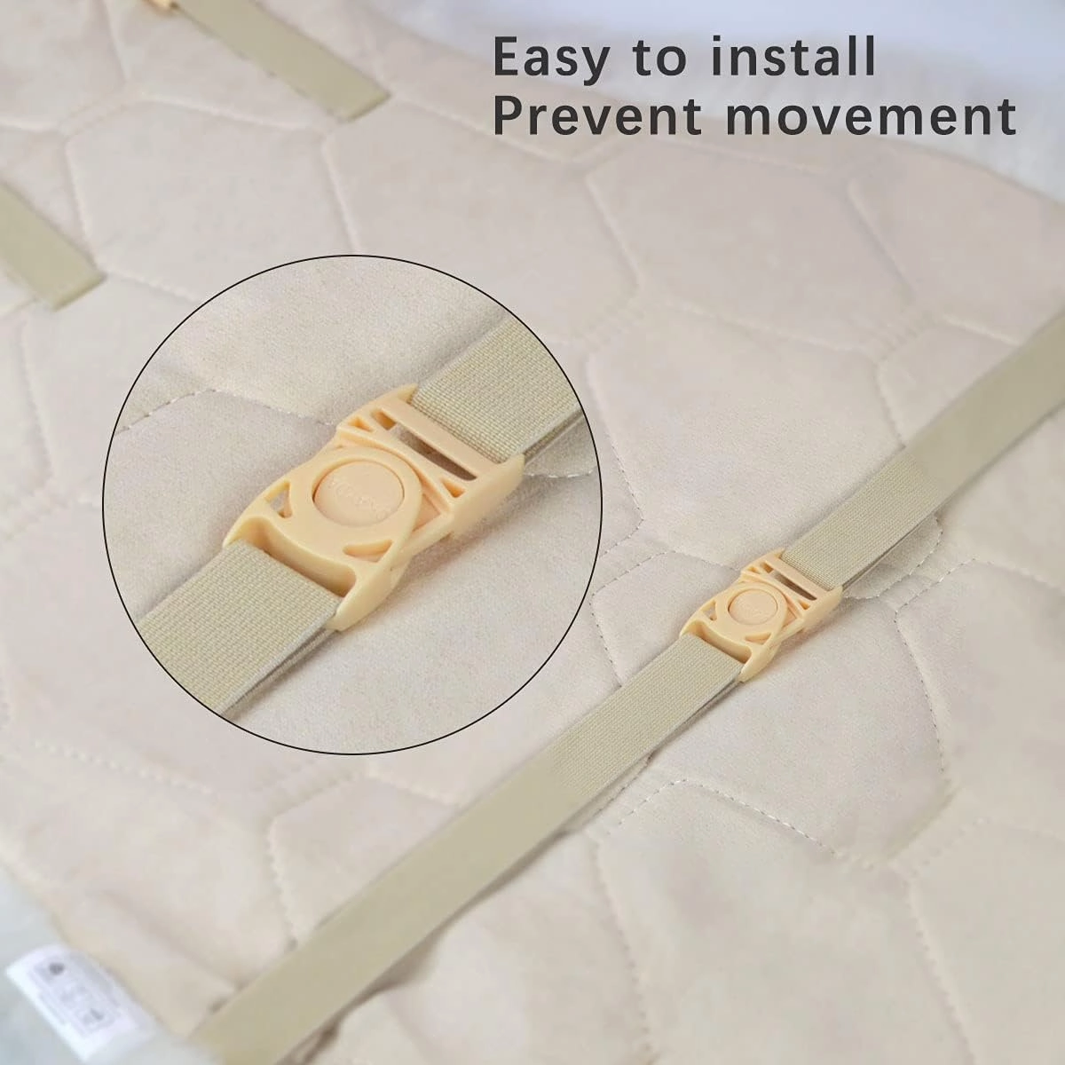 Gracefur A Pair Genuine Sheepskin Seat Covers, Long Wool Front Car Seat Covers, Easy to Install, Airbag Compatible Universal Fits Seat Covers for SUV, Trucks, Cars (White)