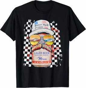 Graphic Motorsport Retro 90s Racing Retro Drinking Beer T-Shirt