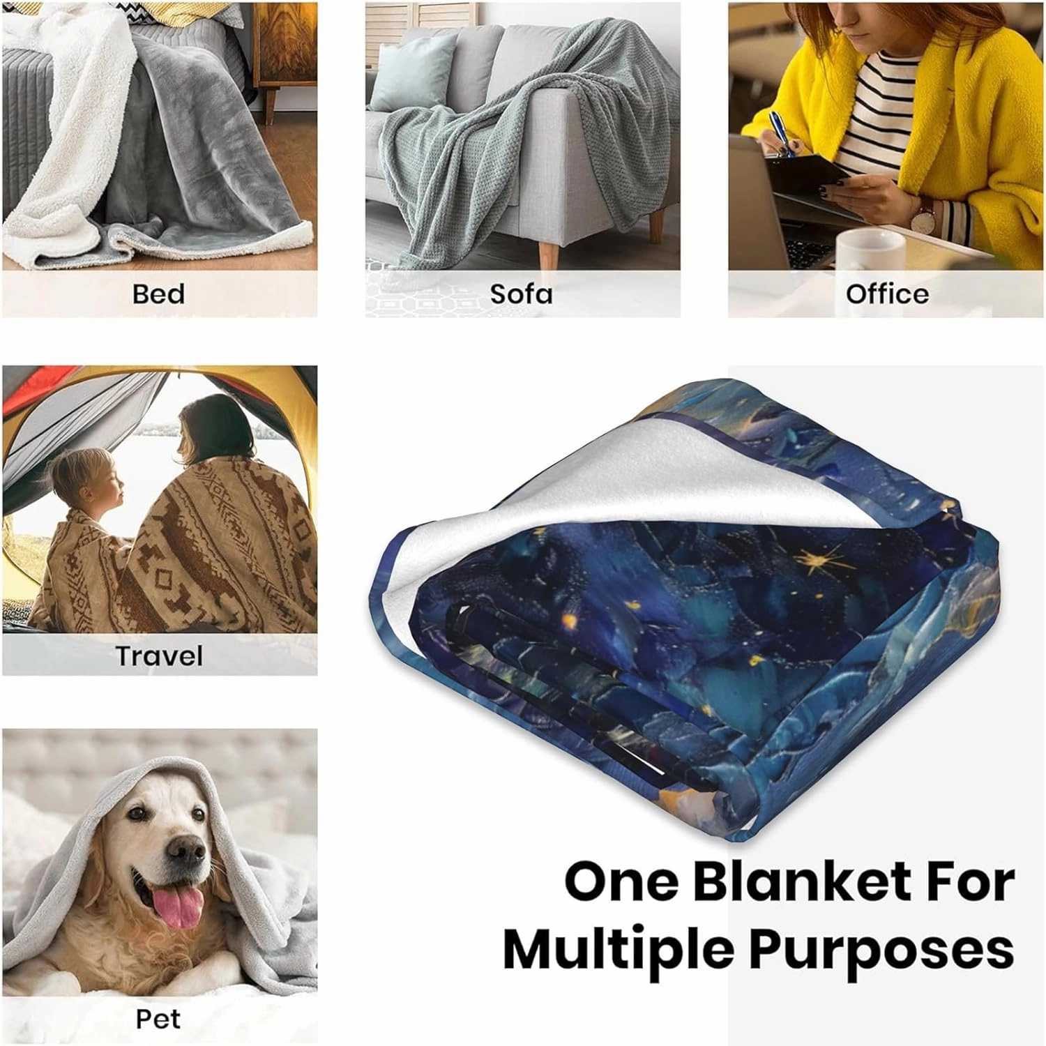 Guinea Pig Gifts, Guinea Pig Family Blanket for Adults Women Kids, 40x50 in, Cozy Fuzzy Warm Soft Throw Blankets for Bedroom, Camping, Couch, Decor