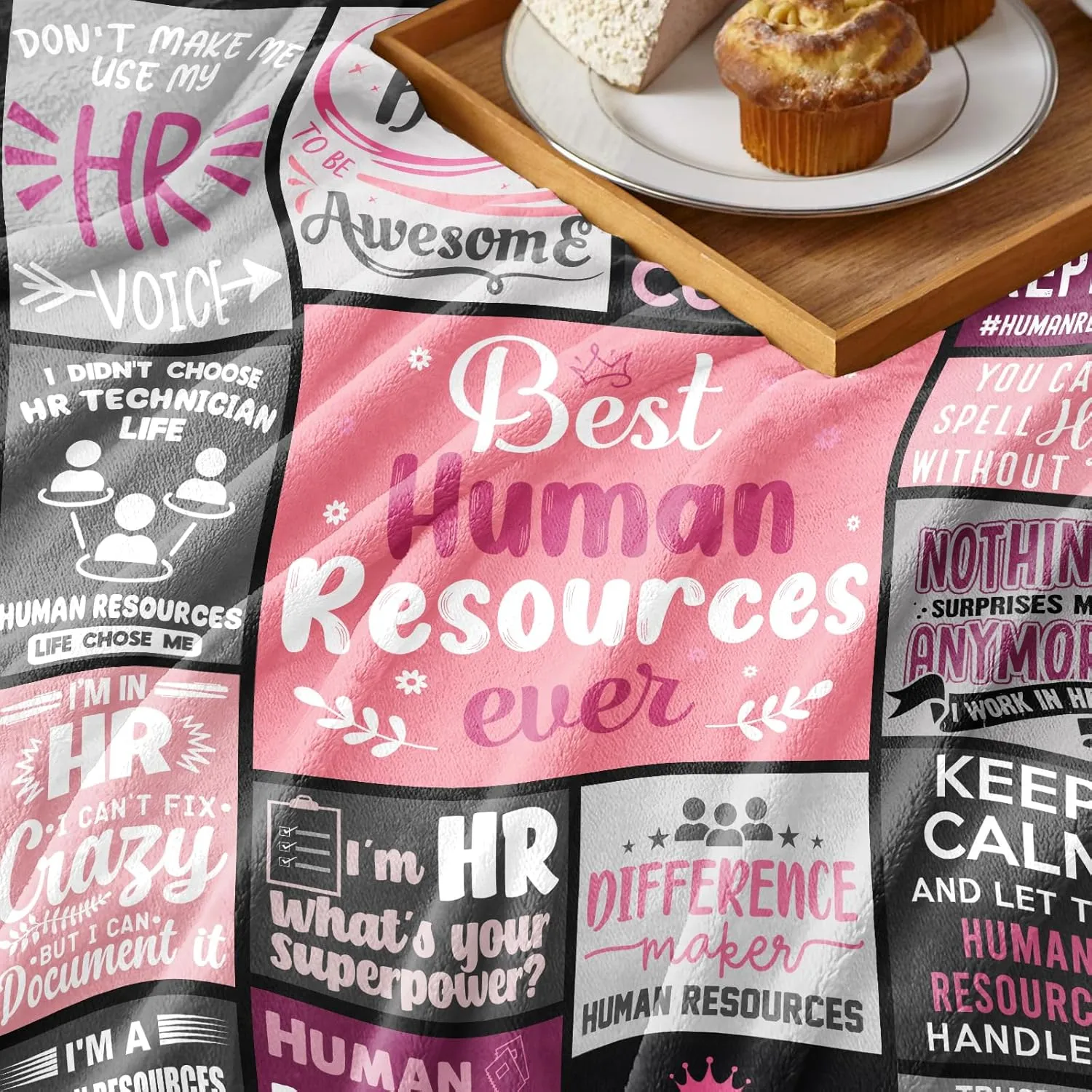Human Resources Gifts, HR Blanket, HR Gifts for Women Men, Human Resources Professional Day Gifts for Coworkers Retirement Gift, Soft Throw Blanket