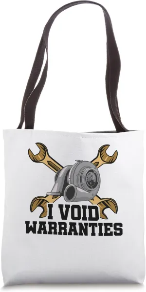 I Void Warranties Car Lover Car Tuner Car Mechanic Tuning Tote Bag