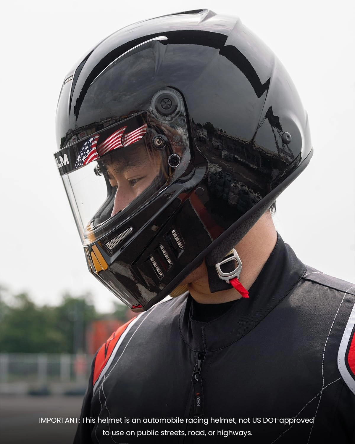 ILM Snell SA2020 Full Face Auto Racing Helmets Lightweight Fiberglass for Adult Men and Women Model 890