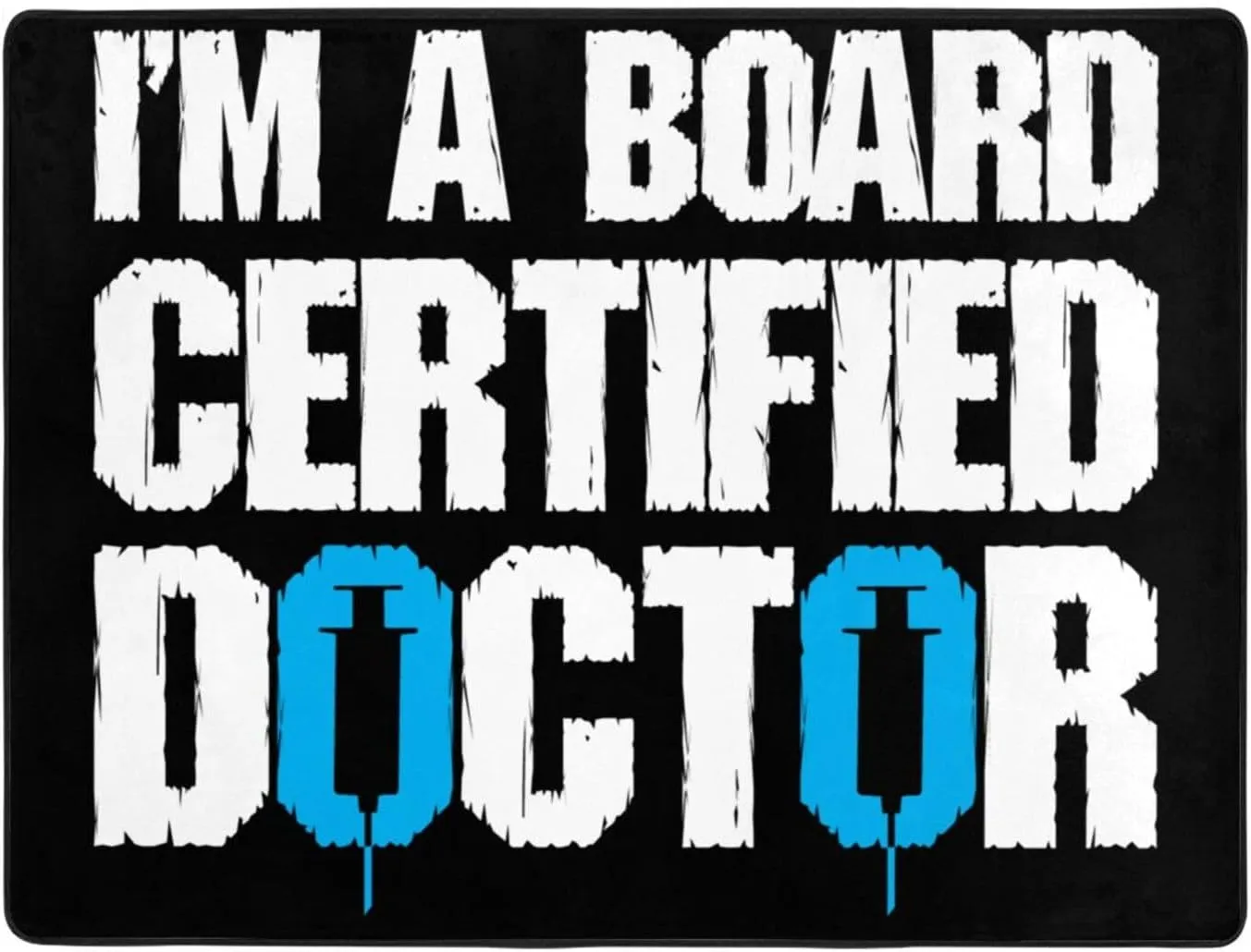 I'm A Board Certified Doctor Area Rug 4x6Ft Soft Rugs for Living Room Indoor Floor Non-Slip Durable Home Decor Rug