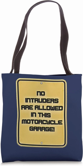 Intruder in the Garage,Biker,Motorcycle,Chopper,Muscle Bike Tote Bag
