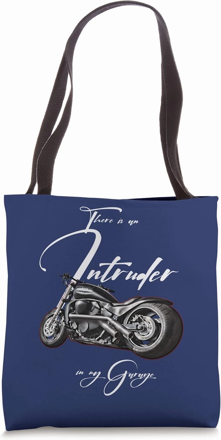 Intruder in the Garage,Biker,Motorcycle,Chopper,Muscle Bike Tote Bag