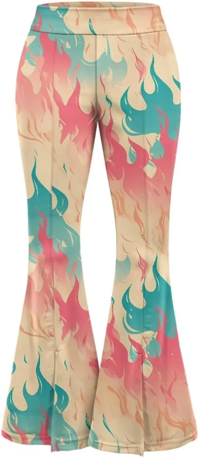 Irisjudy Purple Vortex Women's Bootcut Yoga Pants Leggings Ghost Pumpkins Soft High Waist Yoga Pants Xmas Bow Active Leggings