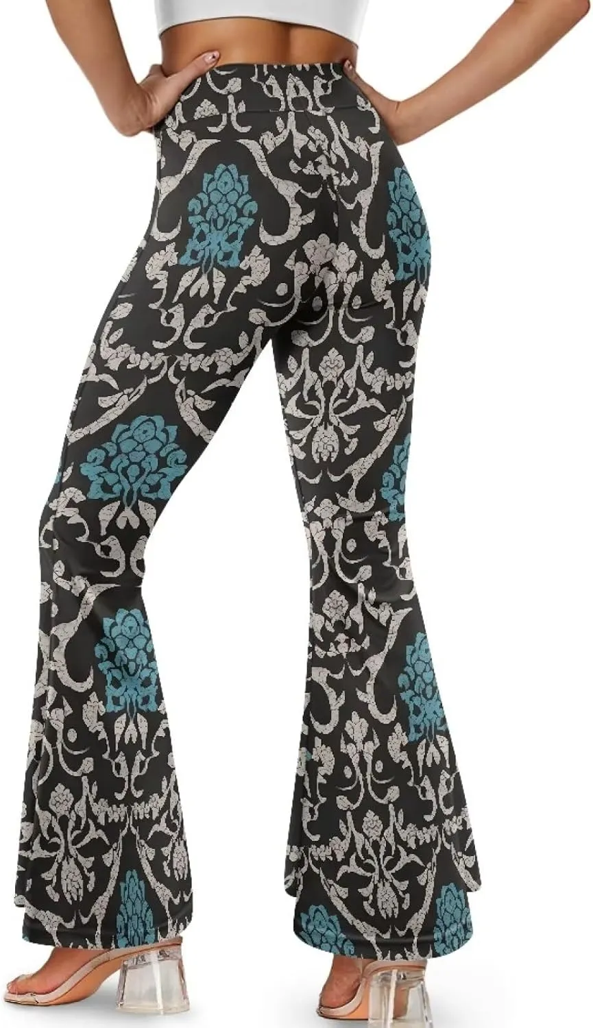 Irisjudy Purple Vortex Women's Bootcut Yoga Pants Leggings Ghost Pumpkins Soft High Waist Yoga Pants Xmas Bow Active Leggings