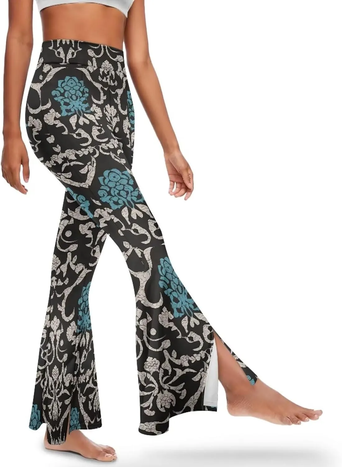 Irisjudy Purple Vortex Women's Bootcut Yoga Pants Leggings Ghost Pumpkins Soft High Waist Yoga Pants Xmas Bow Active Leggings