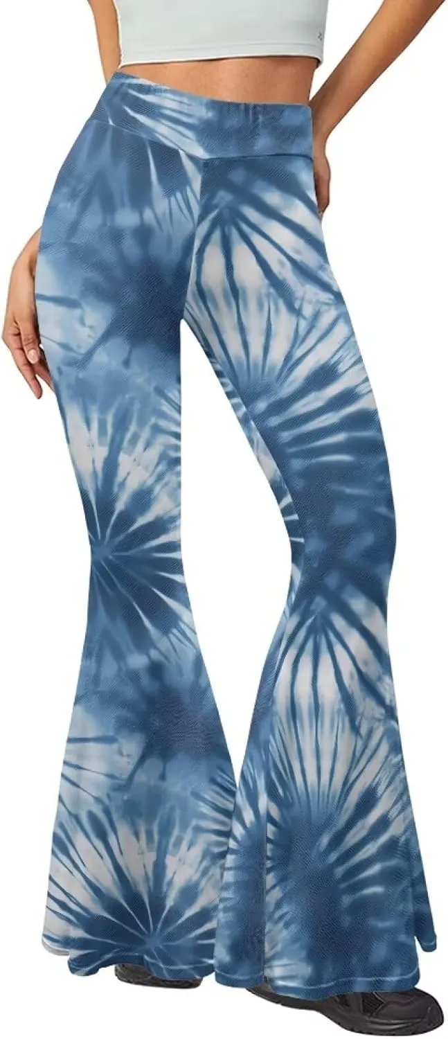 Irisjudy Women Flare Pants LGBT Rainbow Lipprint Bell Bottom Wide Leg Yoga Leggings Sea Turtle Totem Elastic Bootcut Trousers