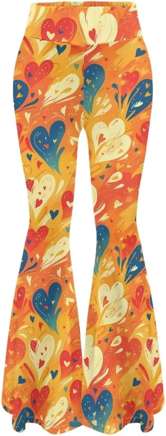 Irisjudy Women's Stretchy Wide Leg Leggings Tie Dye Bootcut Sweatpants Boho Mandala High Waist Yoga Bootleg Pants Slacks