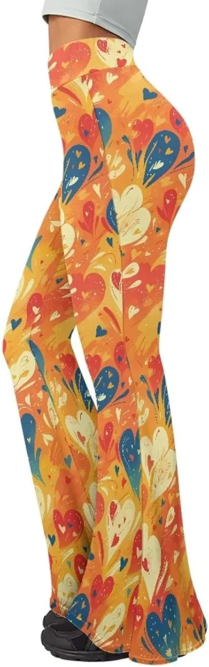 Irisjudy Women's Stretchy Wide Leg Leggings Tie Dye Bootcut Sweatpants Boho Mandala High Waist Yoga Bootleg Pants Slacks