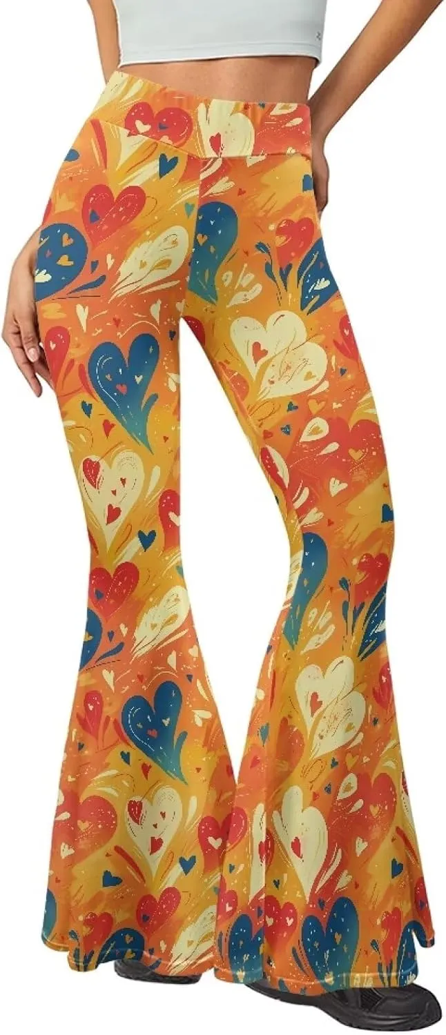 Irisjudy Women's Stretchy Wide Leg Leggings Tie Dye Bootcut Sweatpants Boho Mandala High Waist Yoga Bootleg Pants Slacks
