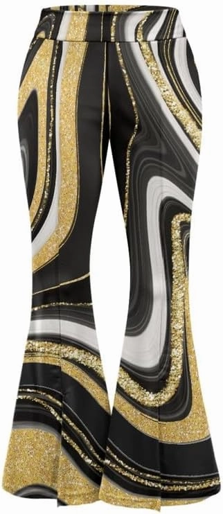 Irisjudy Rainbow Hearts Women's Flared Yoga Pants Xmas Bootcut Split-Hem Yoga Leggings Blood Splash Wide Leg Workout Trousers
