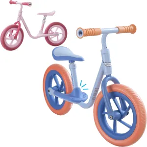 iSporter 10inch or 12inch Kids Balance Bike for Toddler 2 Year Old, Boys Girls Ages 2-5, Gift Push Bikes, No Pedal Training Bicycle, with Footrest, Puncture-proof Tyres, and Height Adjustable