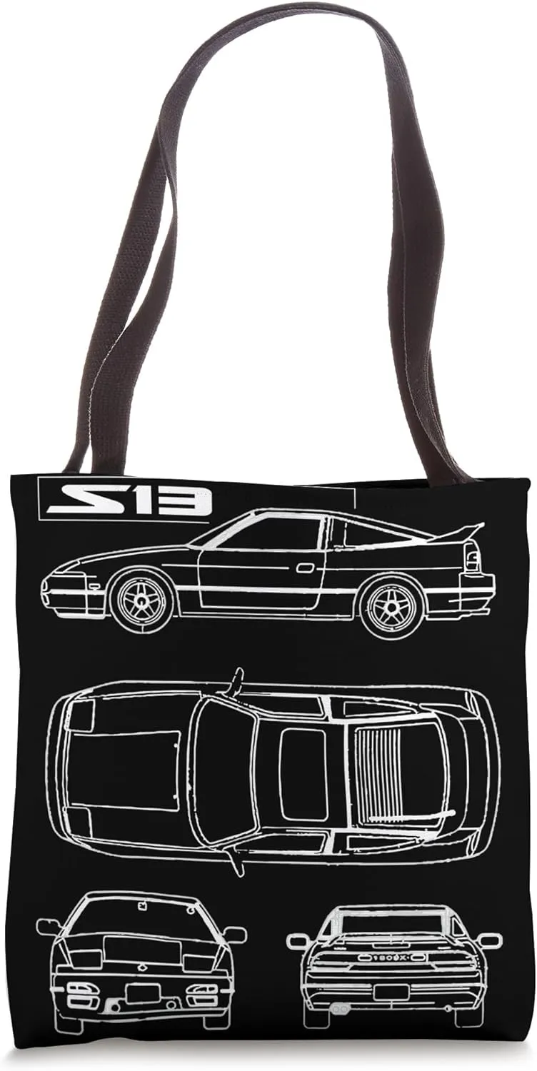 jDM Car Street Drifting Race line art hatch spec Tote Bag
