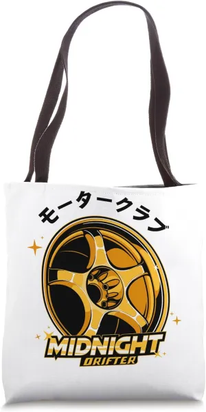 JDM Drift Car Racer Tokyo Street Drifting Twin Turbo Racing Tote Bag