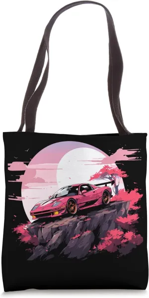 JDM NSX Cliff Drift Japanese Art Car Tuning Drift Car Tote Bag