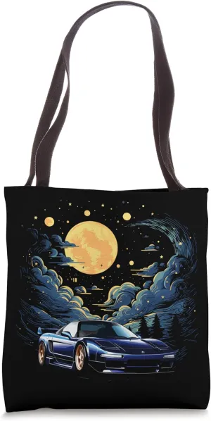 JDM Starry Night NSX Japanese Car Drift Car Lover Graphic Tote Bag