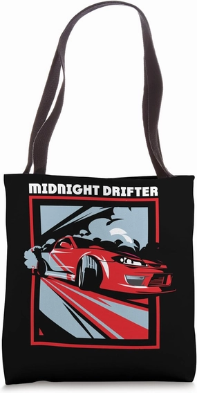 JDM Drift Car Racer Tokyo Street Drifting Twin Turbo Racing Tote Bag